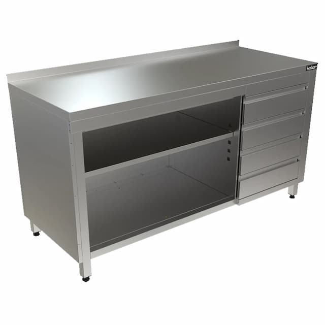 Стол-тумба с бортом КОБОР СТБ/1-100/60/О