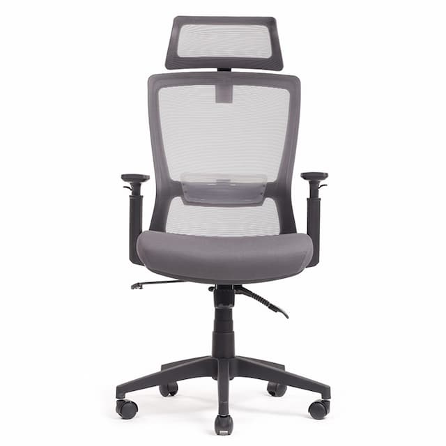 Кресло RV DESIGN Line W-202AC чёрный пластик/серая сетка