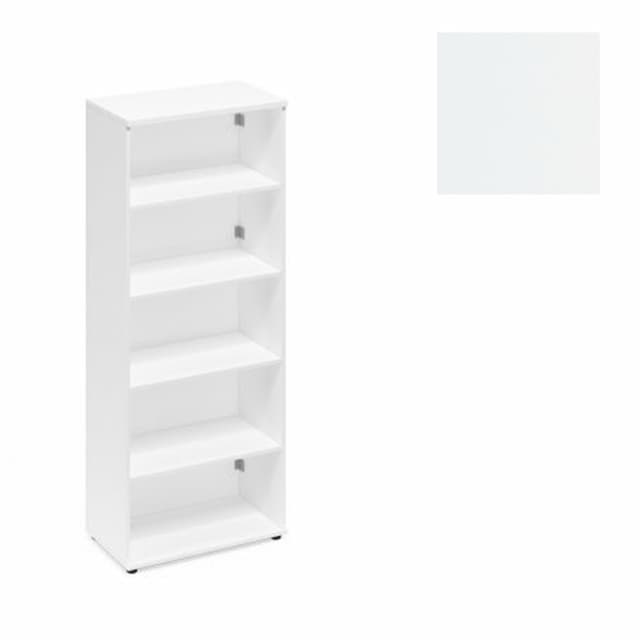 Стеллаж высокий с задней стенкой ДСП Юнитекс А4 (78x43.4x193) А4 376 БП белый премиум