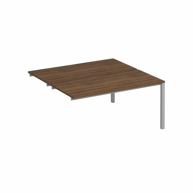Секция стола рабочей станции на металлокаркасе Юнитекс Комфорт КФ (2х160) К.С1 1146-1 ОФ французский орех / серый