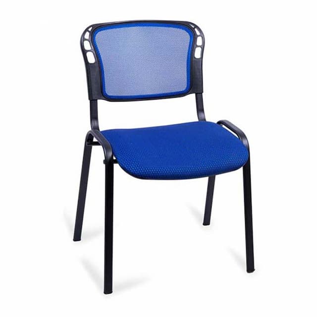 Кресло для посетителей Мирэй ИЗО черный каркас, сетка, ткань цветная серия В