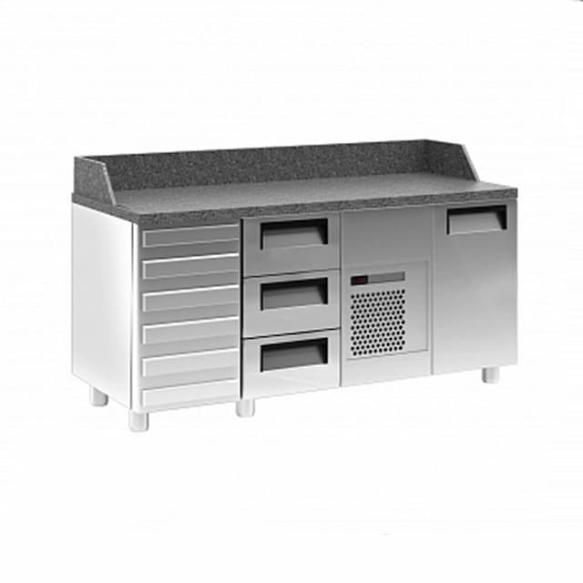 Стол холодильный Полюс 700 PIZZA ONE SIDE T70 M2pizza-1-G 9006